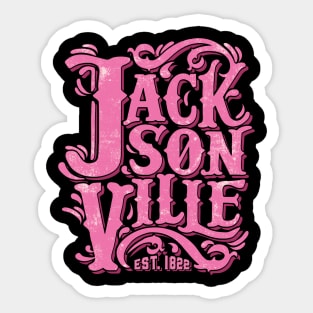 Jacksonville Florida Vintage Handlettering Sticker